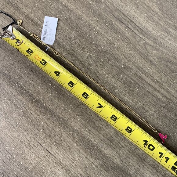 Baublebar 18K Gold Enamel Initial Necklace "A" Pendant Charm Adjustable - Picture 9 of 10